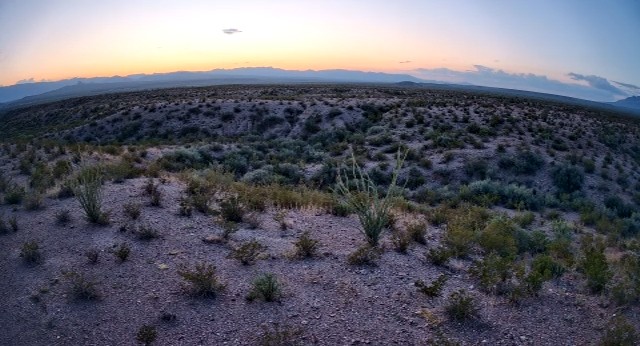 Sunset over Mexico viewed from Far West Texas on August 9, 2026